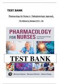 Test Bank  Pharmacology for Nurses&colon; A Pathophysiologic Approach &lpar;7th edition&rpar; by Michael Adams  All Chapters 1-50 Covered&period;