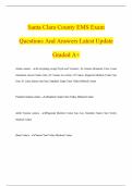 Santa Clara County EMS Exam Questions And Answers Latest Update Graded A&plus;