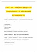 Santa Clara County EMS Study Guide Exam Questions And Answers Latest Update Graded A&plus;
