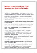 NUR 501 Quiz 1 &lpar;2025&rpar; Actual Exam Questions and Answers A&plus; Graded&period;