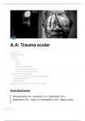 Resumen y respuestas - ATLS Ap&eacute;ndice A&colon; Trauma ocular
