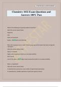 Chemistry 1032 Exam Questions and Answers 100&percnt; Pass