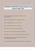 CHM1032 CHAPTER 4 Exam Questions and Answers 100&percnt; Pass