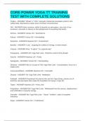 CORE POWER YOGA TT TRAINING TEST WITH COMPLETE SOLUTIONS