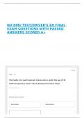 NH DMV TEST&sol;DRIVER'S ED FINAL EXAM QUESTIONS WITH PASSED ANSWERS SCORED A&plus;