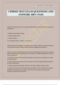 CPHIMS TEST EXAM QUESTIONS AND ANSWERS 100&percnt; PASS