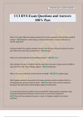 CCI RVS Exam Questions and Answers 100&percnt; Pass