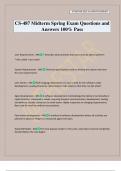 CS-487 Midterm Spring Exam Questions and Answers 100&percnt; Pass