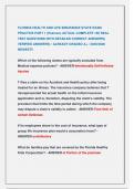 FLORIDA HEALTH AND LIFE INSURANCE STATE EXAM  PRACTICE PART 1 &lpar;Pearson&rpar; ACTUAL COMPLETE 150 REAL TEST QUESTIONS WITH DETAILED CORRECT ANSWERS&lpar; VERIFIED ANSWERS&rpar; &sol; ALREADY GRADED A&plus; &sol; 2025&sol;2026  NEWEST&excl;&excl;