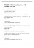 NCCHC CCHP Exam Questions with complete solutions&period;