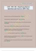 CSN - PSC 101 - Final Exam Review Questions and Answers 100&percnt; Pass