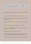 Ict Exam Questions and Answers 100&percnt; Pass