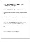OTM 300 Exam 2 QUESTIONS WITH CORRECT ANSWERS