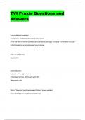 TVI Praxis Questions and Answers