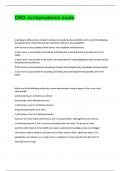 CNO Jurisprudence exam Questions and Verified Answers &lpar;100&percnt; Correct Score&rpar; &lpar;Answer Key&rpar; GRADED A&plus;&period;