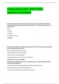 Jurisprudence Exam CNO Practice questions and Answers&period;