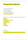 Veterinary ethics and legal issues Practice Test &sol; Veterinary ethics and legal issues Practice Test Questions with Complete answers &vert; 100&percnt; verified Correct &vert; latest 2025&sol;2026 update&comma; &lpar;A&plus; GRADE FREE&rpar;&period;