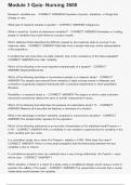 Module 3 Quiz- Nursing 3600 2025&sol;2026 &vert; 100&percnt;correct answers &vert; Q&A&period;