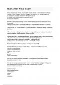 Nurs 3001 Final exam 2025 &sol; 2026 &vert; 100&percnt;correct answers &vert; Q&A&period;