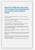 WGU Psych D094 Obj&period; Assessment  With Complete Real ExamQuestions  with Verified Solutions&sol;Newest  update&period; 