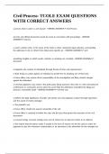 Civil Process- TCOLE EXAM QUESTIONS WITH CORRECT ANSWERS&period;