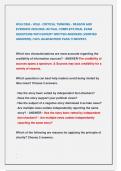 WGU D265 - WGU - CRITICAL THINKING - REASON AND  EVIDENCE 2025&sol;2026 &sol;ACTUAL COMPLETE REAL EXAM  QUESTIONS WITH EXPERT WRITTEN ANSWERS &lpar;VERIFIED  ANSWERS&rpar; &sol;100&percnt; GUARANTEED PASS &excl;&excl;&excl;&sol;NEWEST&period;
