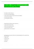 EDU 300 - CHAPTER 12 Learners with Blindness or Low Vision&period;