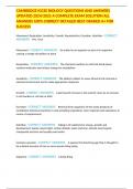 CAMBRIDGE IGCSE BIOLOGY QUESTIONS AND ANSWERS UPDATED 2024&sol;2025 A COMPLETE EXAM SOLUTION ALL ANSWERS 100&percnt; CORRECT DETAILED BEST GRADED A&plus; FOR SUCCESS