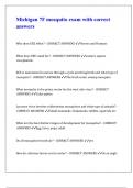 Michigan 7F mosquito exam with correct answers