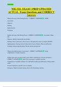 NSG 521- EXAM 1 PREP UPDATED  ACTUAL  Exam Questions and CORRECT  Answers
