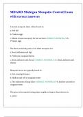 MDARD Michigan Mosquito Control Exam with correct answers