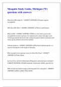 Mosquito Study Guide&comma; Michigan &lpar;7F&rpar; questions with answers