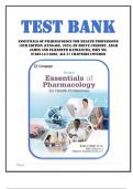 Test Bank for Essentials of Pharmacology for Health Professions 10th Edition &lpar;Cengage&comma; 2025&rpar; by Bruce Colbert&comma; Adam James and Elizabeth Katrancha&comma; Isbn no&semi; 9788214116069&comma; all 27 Chapters Covered
