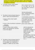 STATE OF COLORADO MOTOR VEHICLE DEALER BOARD MASTERY EXAMINATION QUESTIONS WITH ALL CORRECT & VERIFIED ANSWERS