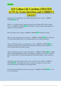 IAP College Life Coaching UPDATED  ACTUAL Exam Questions and CORRECT  Answers 