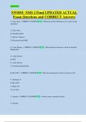 NWHSU NMS 2 Final UPDATED ACTUAL  Exam Questions and CORRECT Answers 