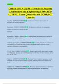 Official &lpar;ISC&rpar;&sup2; CISSP - Domain 3&colon; Security  Architecture and Engineering UPDATED   ACTUAL  Exam Questions and CORRECT  Answers 