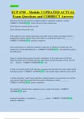 ECP 6705 - Module 3 UPDATED ACTUAL    Exam Questions and CORRECT Answers 