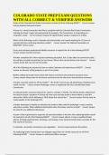 COLORADO STATE PREP EXAM QUESTIONS WITH ALL CORRECT & VERIFIED ANSWERS