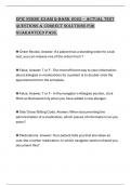 EPIC NURSE EXAM Q-BANK 2025 &ndash; ACTUAL TEST QUESTIONS & CORRECT SOLUTIONS FOR GUARANTEED PASS