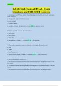 L&M Final Exam ACTUAL  Exam  Questions and CORRECT Answers