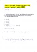 Exam &num; 3 Study Guide Question and answers already passed 2025