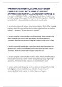 VATI PN FUNDAMENTALS EXAM 2025 NEWEST EXAM QUESTIONS WITH DETAILED VERIFIED ANSWERS AND RATIONALES &sol;ALREADY GRADED A&plus;