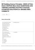 BPI Building Science Principles- &lpar;2025&rpar; ACTUAL EXAM &lpar;TESTING REAL EXAM QUESTIONS&rpar; AND VERIFIED ANSWERS &lpar;MULTIPLE CHOICES&rpar; &vert;COMPLETE SOLUTIONS &vert;A&plus; GRADED &vert;100&percnt; CORRECT&excl;&excl;