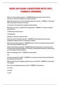 NURS 244 EXAM 4 QUESTIONS WITH 100&percnt; CORRECT ANSWERS 