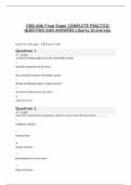 CRIS 606 Final Exam COMPLETE PRACTICE QUESTION AND ANSWERS Liberty University