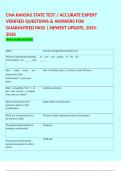 CNA KANSAS STATE TEST &sol; ACCURATE EXPERT VERIFIED QUESTIONS & ANSWERS FOR GUARANTEED PASS &vert; NEWEST UPDATE&comma; 2025-2026