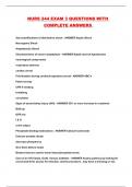 NURS 244 EXAM 3 QUESTIONS WITH COMPLETE ANSWERS 