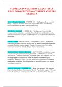 FLORIDA CIVICS LITERACY EXAM  FCLE  EXAM 2025 QUESTIONS & CORRECT ANSWERS  GRADED A 