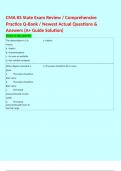 CMA KS State Exam Review &sol; Comprehensive Practice Q-Bank &sol; Newest Actual Questions & Answers &lpar;A&plus; Guide Solution&rpar; 
